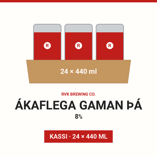 Ákaflega gaman þá 8% - (Case 24x440ml)