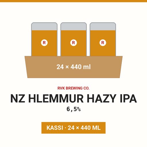 NZ Hlemmur Hazy IPA 6,5% - (Case - 24x440ml)