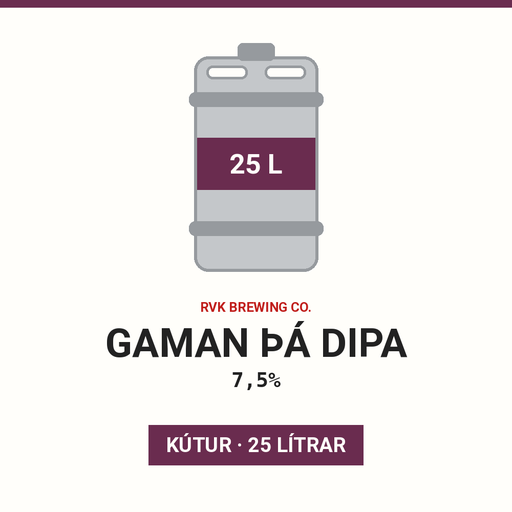 Gaman þá DIPA 7,5%  - (Keg 25L)