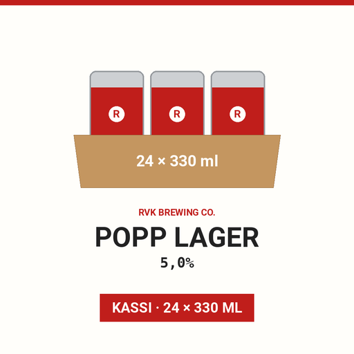 POPP lager 5,0% - (Case 24x330ml)
