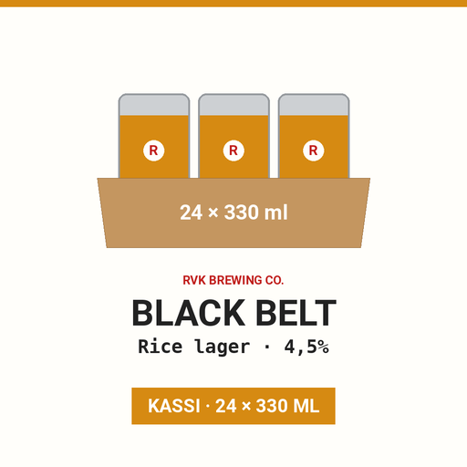 Black Belt - Rice lager 4,5% - (Case 24x330ml)