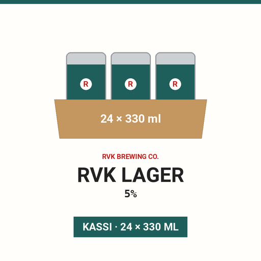 (ómerkt) RVK Lager 5% - (Case 24x330ml)
