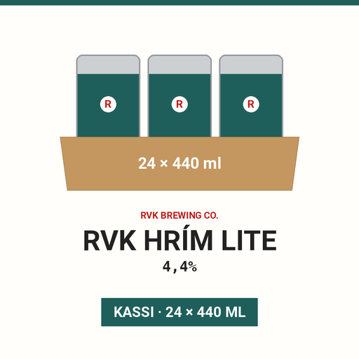 (ómerkt) RVK Hrím Lite  4,4% - (Case 24x440ml)